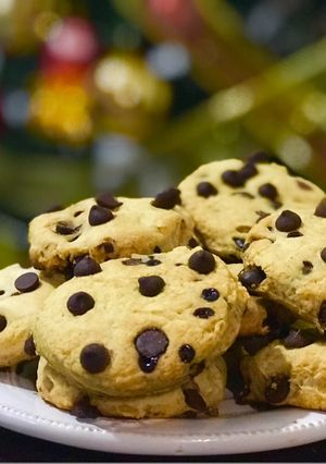Una foto de Las mejores Galletas con chips de chocolate!!en solo 10minutos👌😏!!!