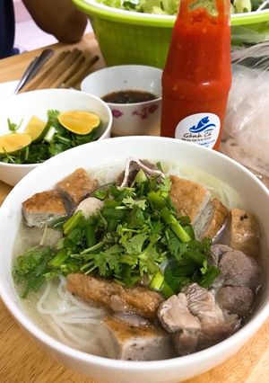 Hình của món Bún chả cá.