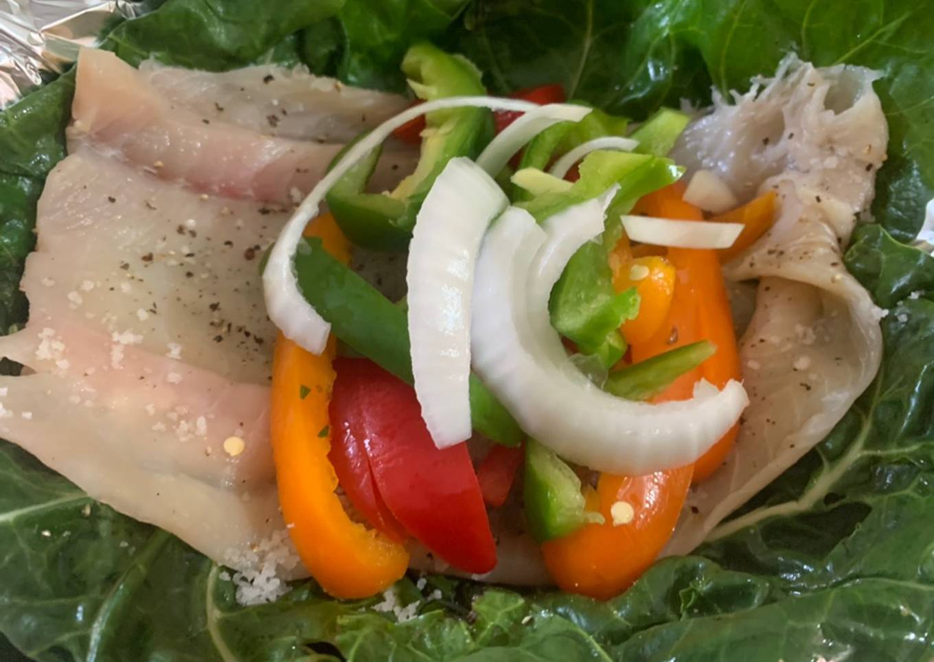 Filete de pescado empapelado