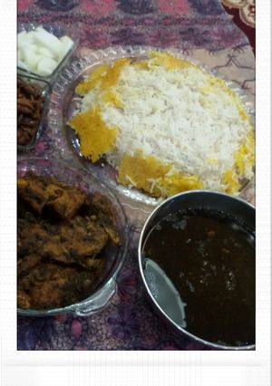 عکسی از دستور 😍 قلیه ماهی اصیل بوشهری 😍