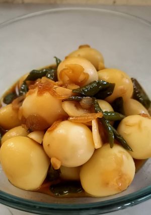 Foto resep Oseng telur puyuh lombok ijo