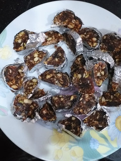 A picture of (Khajoor ki mithai) Dates candies #EidKePakwaan.