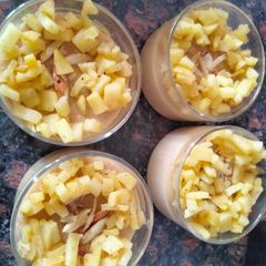 A picture of Caramelized Apple Phirni with Shakkar.