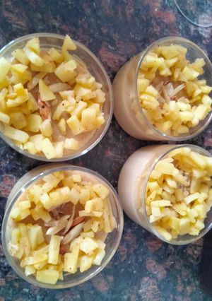A picture of Caramelized Apple Phirni with Shakkar.