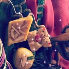 A picture of Mango Barfi and peda.