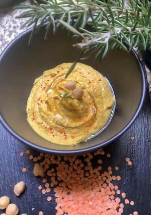 Une photo de Houmous🌶lentilles corail 🪸
