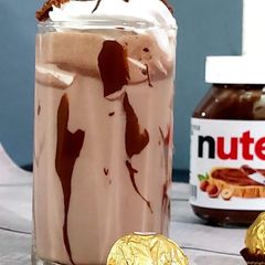 A picture of Nutella milk shake.