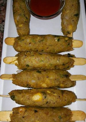 A picture of Corn kabab.