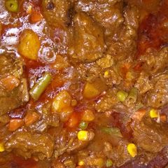 A picture of Beef curry stew.