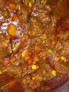 A picture of Beef curry stew.