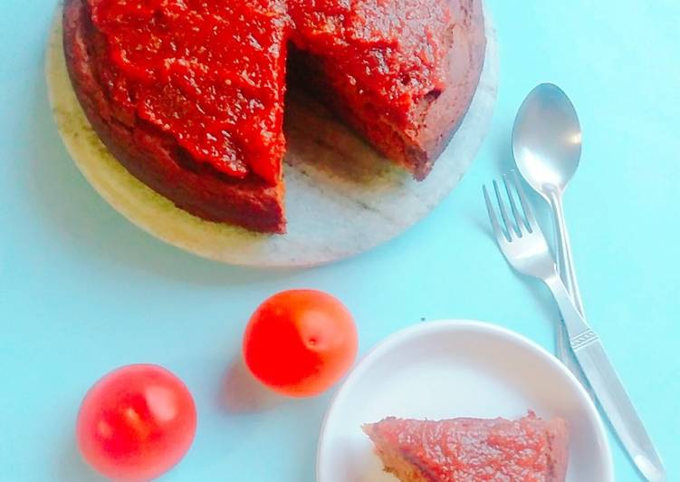 tomato and date chutney cake recipe main photo