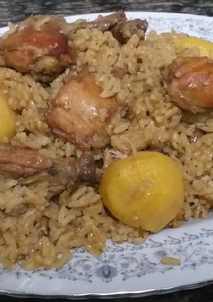 A picture of Chicken Pilau#Arabic Food Contest.