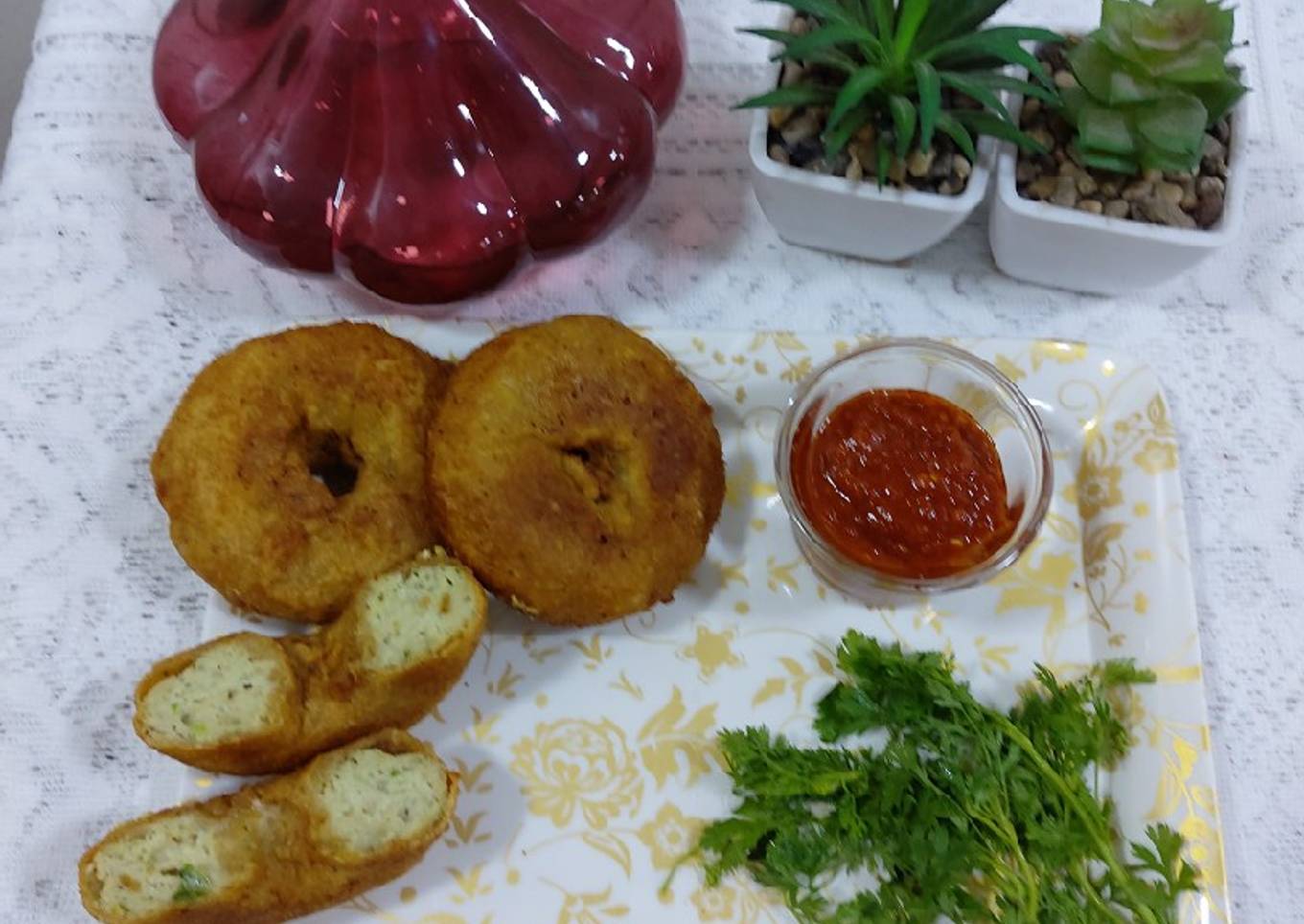 Chicken cheese donuts