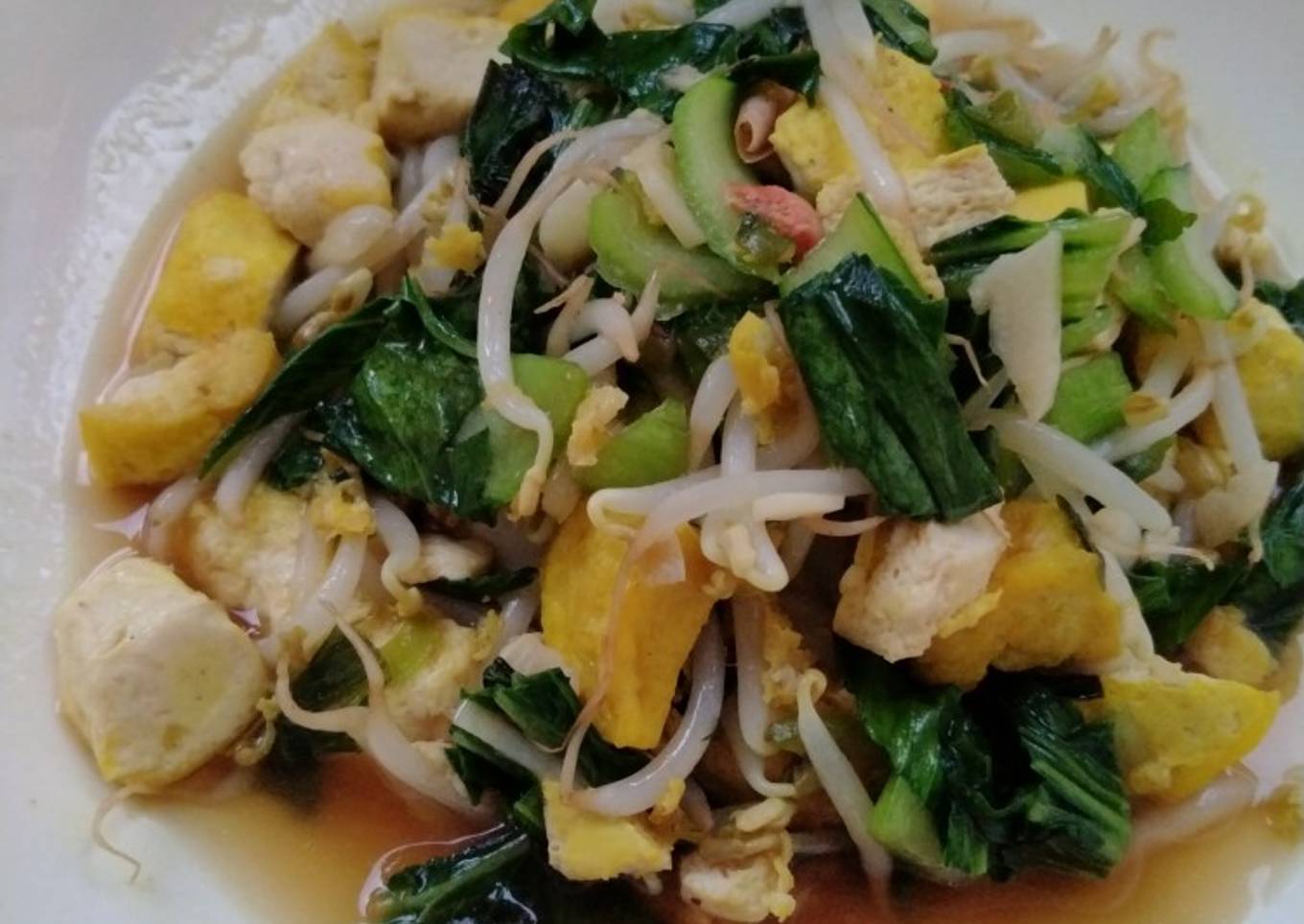 Tumis Tahu Pakcoy Toge