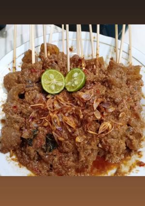 Foto resep Sate kikil bumbu kacang