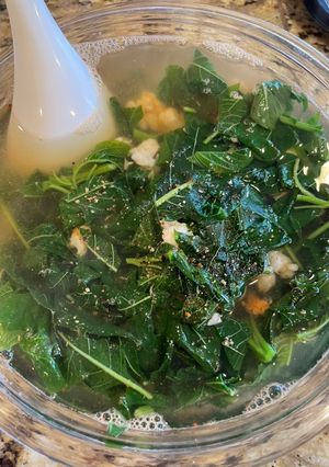 Hình của món Canh rau dền nấu tôm.
