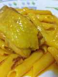 Macarrones guisados con pollo