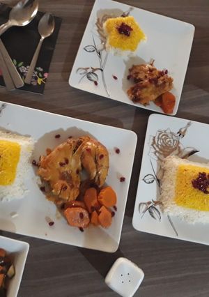 عکسی از دستور زرشک پلو با مرغ (دلبر جان)🍗🍗😋😋😋😋