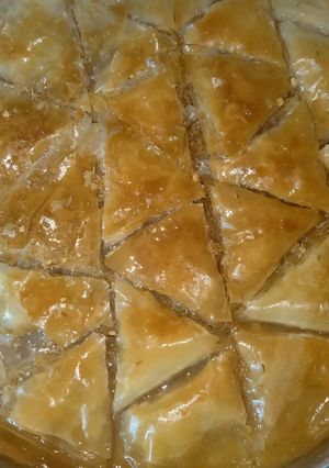 صورة لوصفة جلاش بالكنافة والمكسرات