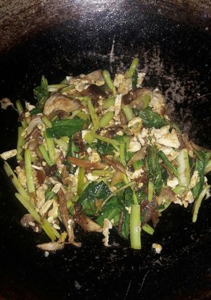 Foto resep Oseng sawi telur dan ayam
