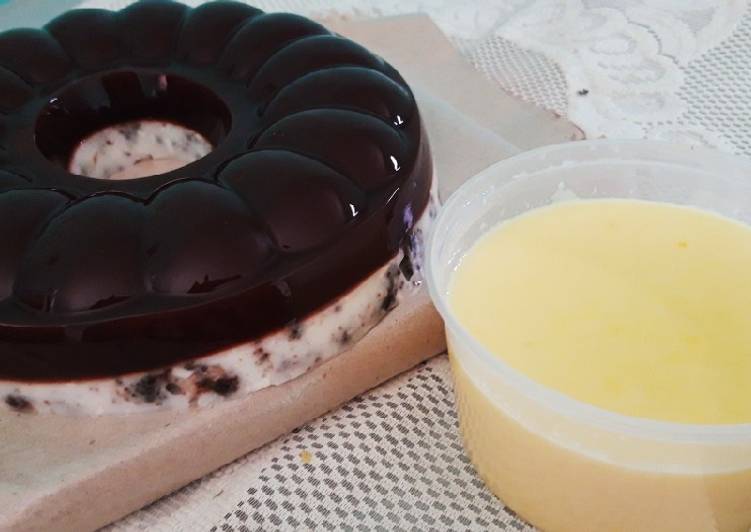 Resep Puding Coklat Oreo Dengan Vla Vanilla Yang Enak