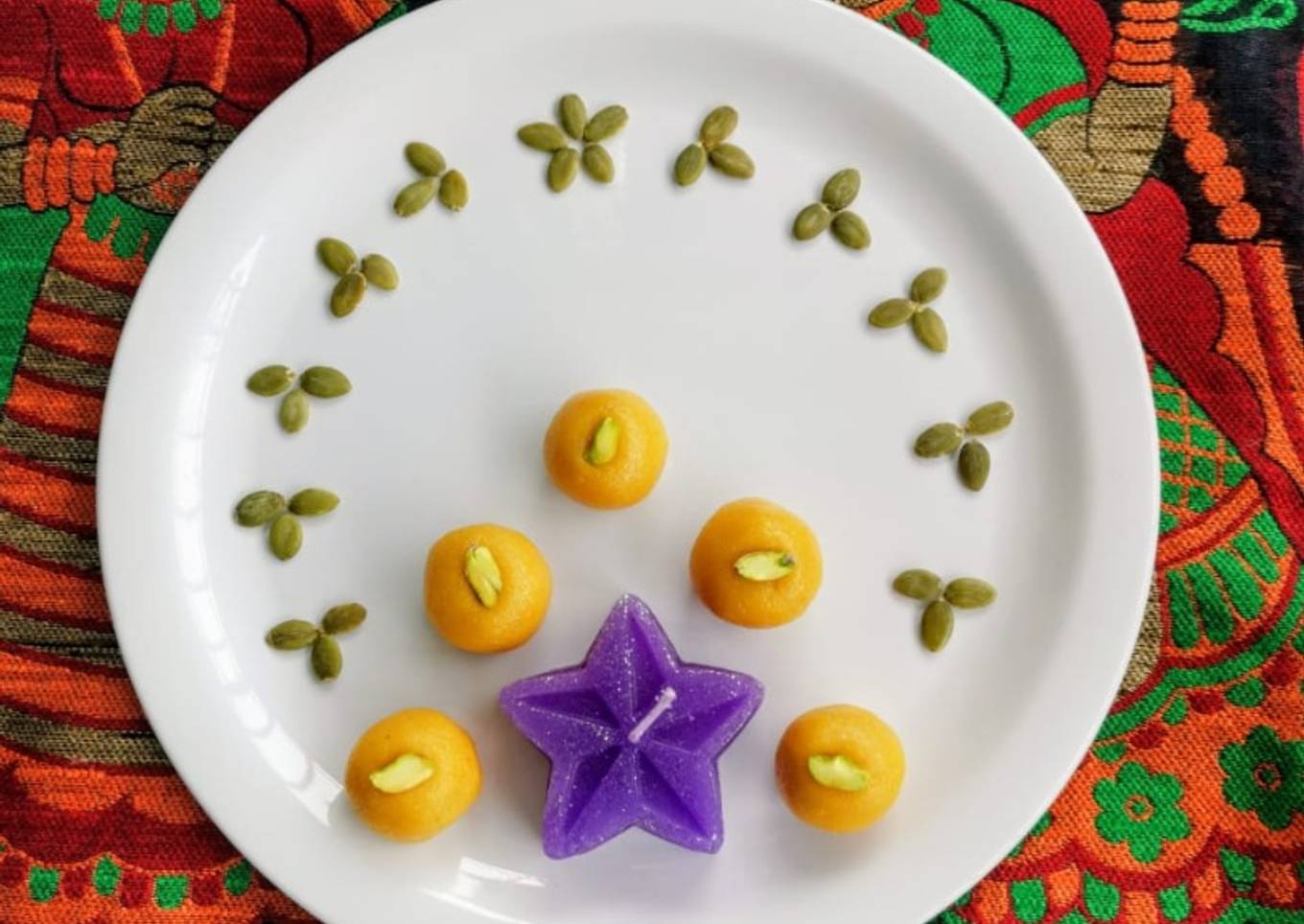 Mango coconut laddo