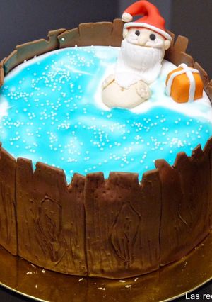 Una foto de Tarta fondant de Papá Noel