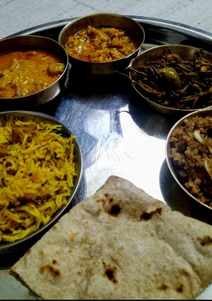 A picture of Father's day special thali.