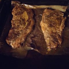 A picture of Cyprus army Pork chop for my Colonel (baked) πριζόλα.