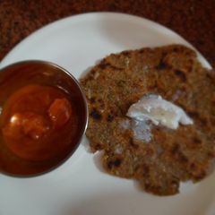 A picture of Mix veg bajra roti.