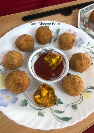 A picture of Corn Cheese Balls.