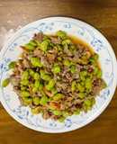 麻辣毛豆炒肉絲