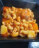 Guiso de fideos con pollo