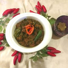 A picture of Qeema Methi.