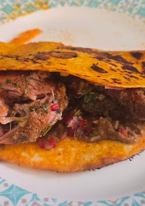 BBQ Birria Taco Kakaós Babkrémmel és Füstös Chimichurrival recept fotója