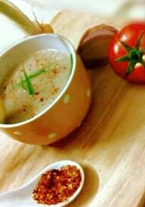 A picture of Mutton oats soup.