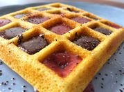 Uma foto de waffle chocolate