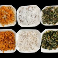A picture of Tri colour subji rice.