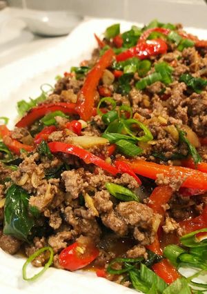 A picture of Thai Basil Beef.
