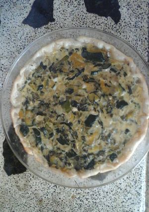 Una foto de Tarta de zapallito verde