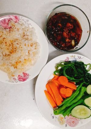 Hình của món Rau luộc kho quẹt.