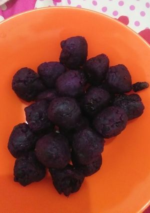 Foto resep Ubi Ungu Timus Bola Isi Gula Merah