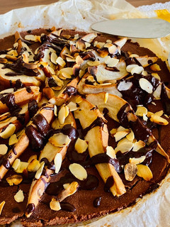 Csokis-körtés pizza (Low Carb) recept fotója