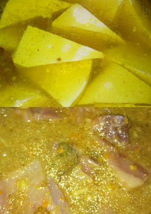 Foto resep (Okep) Ayam dan Tahu kuning Setengah Jadi
