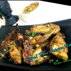 A picture of Baked Thai Chicken Wings.