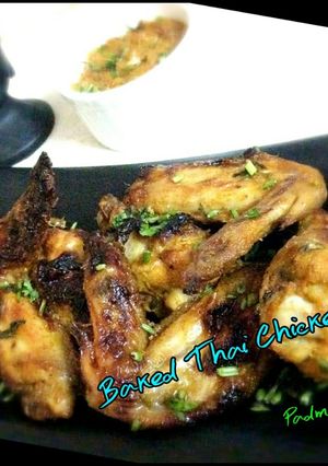 A picture of Baked Thai Chicken Wings.