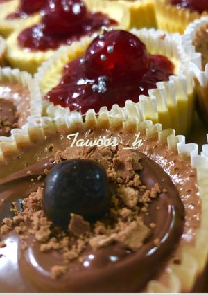 عکسی از دستور کیک پنیری (چیز کیک) mini cheese cake