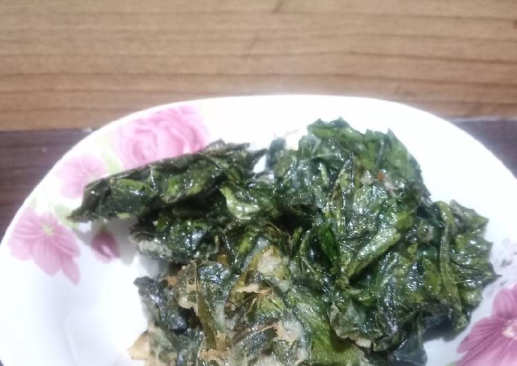 makanan Tempura Daun Singkong yang bikin betah