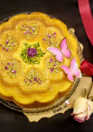 عکسی از دستور کیک شیر داغ🥧