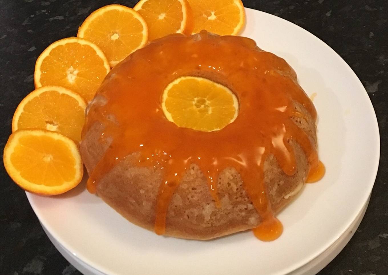 Eggless orange Cake